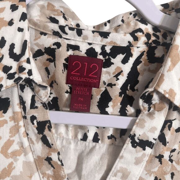 212 Collection Womens Top PM Animal Print Stretch Blouse - Picture 3 of 3